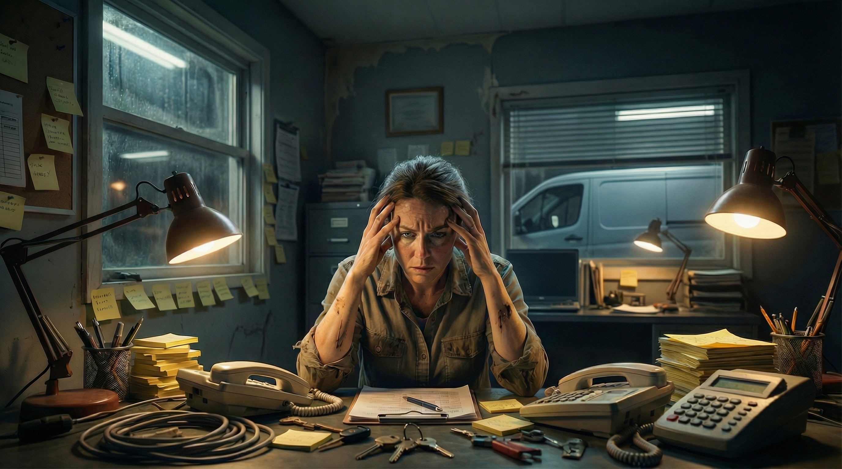 Overwhelmed locksmith owner